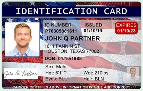 personal identification number card