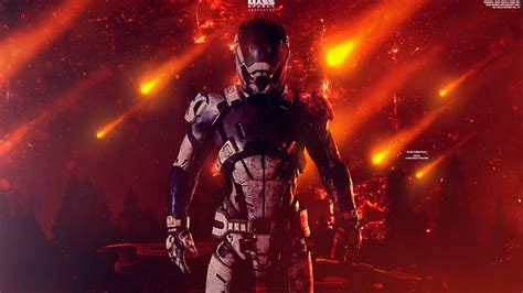 wallpaper soldier mass effect andromeda games 6870