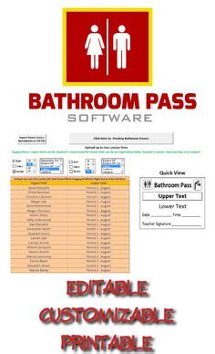 images  bathroom passes  pinterest bathroom pass hall