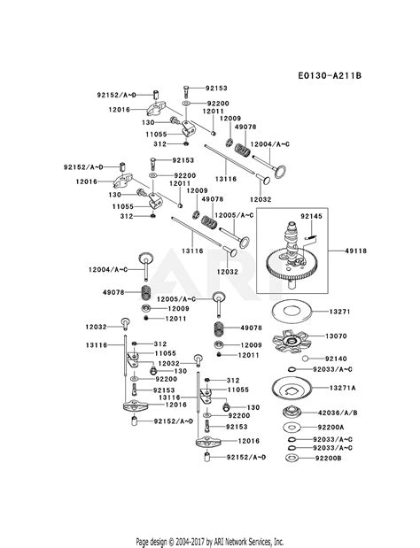 kawasaki frv ds  stroke engine frv parts diagram  valvecamshaft