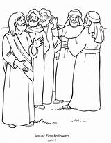 Disciples Apostles Discipleship Coloringhome sketch template