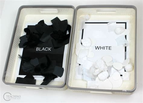 learning  opposites   fun black  white sorting activity