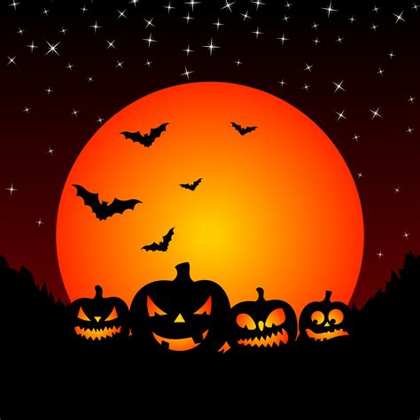 vector illustration   halloween theme  pumpkins  vector
