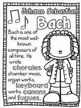Coloring Baroque Bach Composers Fact Sheets Muziek sketch template