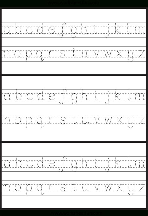 lowercase letters tracing worksheets  tracinglettersworksheetscom
