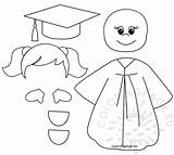 Graduation Preschool Coloring Girl Pages Pre Templates Gown Template Color Printable Getcolorings Print School sketch template