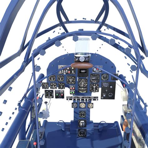 dewoitine  cockpit  model  obj fbx max freed