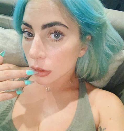 lady gaga in lingerie and bikini with azure hair 5 photos the