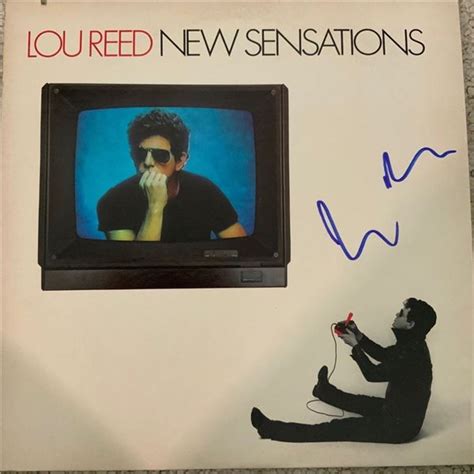 signed lou reed new sensations album cover