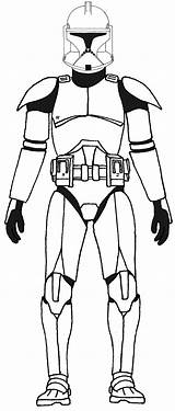 Clone Trooper Coloring Pages Commander Template Phase sketch template