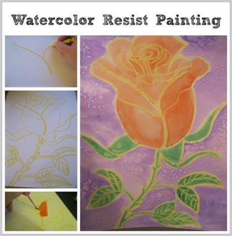watercolor resist painting thriftyfun