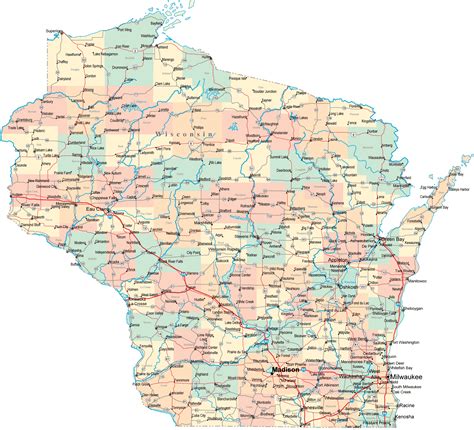 wisconsin map explore  beauty  wisconsin