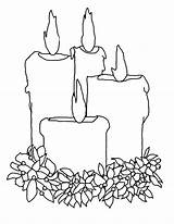 Candle Coloring Christmas Getdrawings sketch template