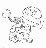 Paw Patrol Coloring Pages Robot Printable Skye Print Sheets Robo Dog Getcolorings Special sketch template