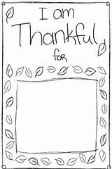 Coloring Thanksgiving Pages Thankful Am Kids Grateful Will Activities Fun Cards sketch template