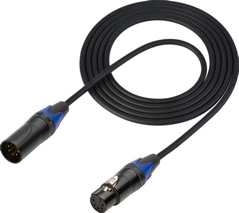 sescom dmx  lighting control cable  pin xlr male   pin xlr female black  foot