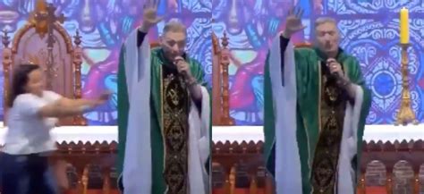 Woman Pushes Priest Off Stage For Saying ‘fat Women Don T
