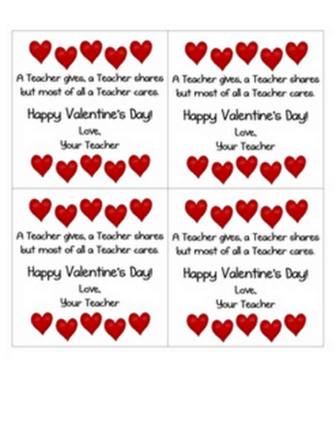 classroom freebies valentines day card   teacher