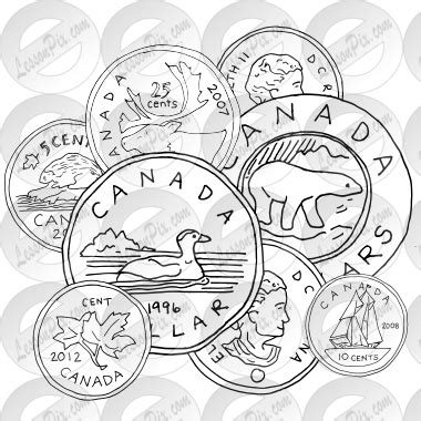canadian coins outline  classroom therapy  great canadian