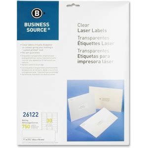 business source clear laser print mailing labels bsn shopletcom