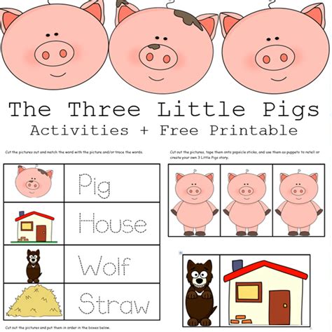 pigs activities  printables   pinch  perfect