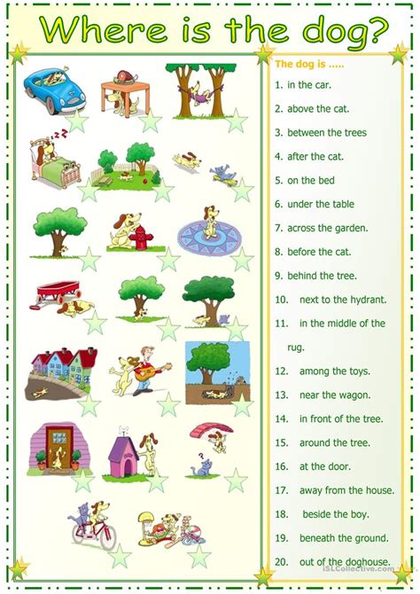 preposition match worksheet  esl printable worksheets