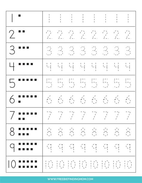 number tracing worksheets    printable form templates  letter