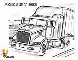 Coloring Peterbilt Truck Pages Book Kids Boys sketch template