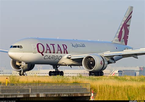 A7 Bfh Qatar Airways Cargo Boeing 777f At Paris Charles De Gaulle