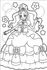 Coloring Precure Pages Princess sketch template