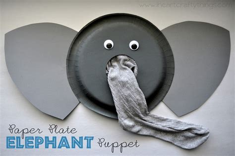 paper plate elephant puppet craft elephant crafts vbs crafts koala