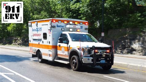 boston ems responding ambulance  youtube