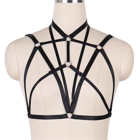 jlx harness fashion bdsm women fetish body harness pastel goth cag bra