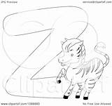Zebra Outlined Coloring Illustration Royalty Clipart Bnp Studio Vector 2021 sketch template