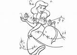 Cinderella Coloring Mice Pages Cartoon sketch template