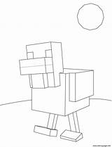 Minecraft Coloring Pages Chicken Printable Ghast Iron Golem Color Print Animals Online Sheets sketch template