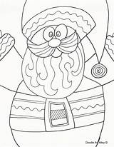 Coloring Alley Claus sketch template