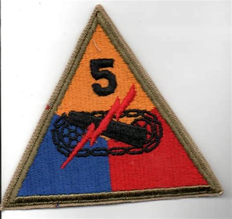 World War Ii Us Army 5th Armored Division Patch 6 00 Picclick