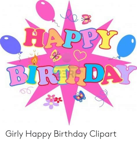 high quality happy birthday clipart girly transparent png