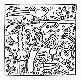 Keith Haring Coloring Pages Coloriage Print Book Kids Silhouette Color Popular Getdrawings Library Clipart Getcolorings Coloringhome sketch template