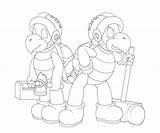 Hammer Bro Luigi Coloring Pages Mario sketch template