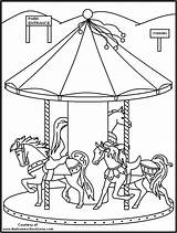 Carnival Coloring Pages Fair Printable Carousel Kids Fun Rides Omalovánky Print Faces Pout Colouring Sheets Omalovanky Pouť Color Kid Amusement sketch template