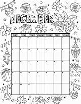 Calendar Printable December Coloring Pages sketch template