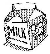 Coloring Milk Carton sketch template