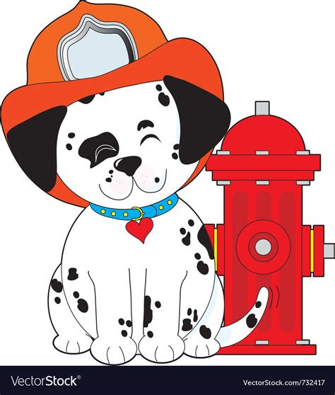dalmatian fire dog royalty  vector image vectorstock