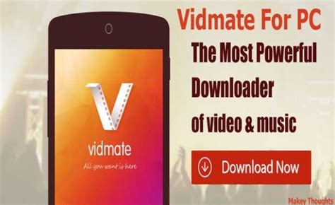 vidmate for pc download install on windows 10 8 1 8 7 xp