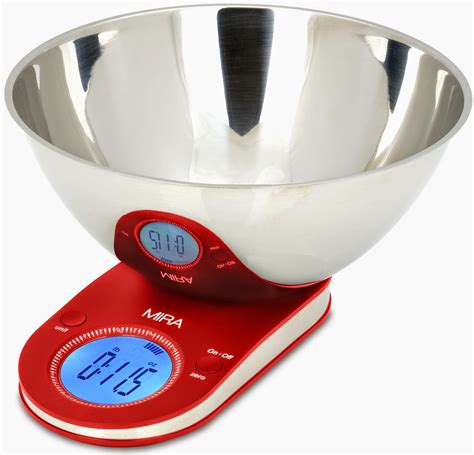mira bakers digital kitchen scale  removable stainless steel bowl