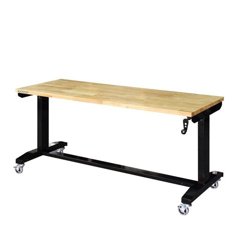 adjustable work shop table multi functional workbench  casters hobby room desk ebay