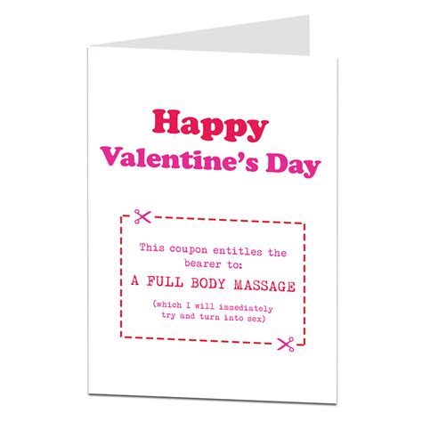 rude valentine s card full body massage coupon