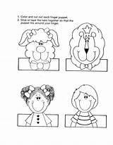 Finger Puppet Coloring Puppets Printable Templates Template Worksheet Family Sheets Activity Pages Sheet Lesson Reviewed Curated sketch template